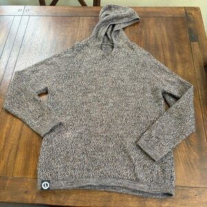 PAKA Vida Brown LS Pullover Hood Unisex Size Medium Handmade in Peru, Alpaca